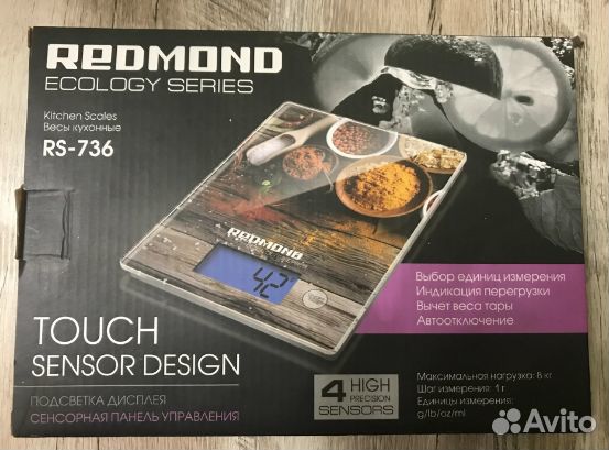 Новые весы кухонные redmond