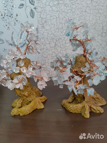 Деревца сувенирные. Натуральный камень