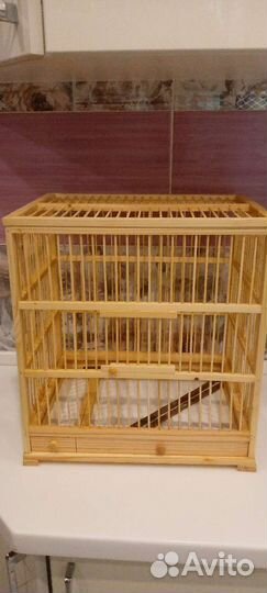 Деревянные клетки для декоративных птиц