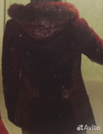 Шуба куртка женская кожа мех, 44 размер