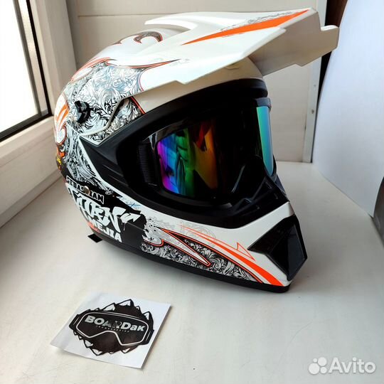 Мотоочки новые, шлем кроссовый, читайте обьявление