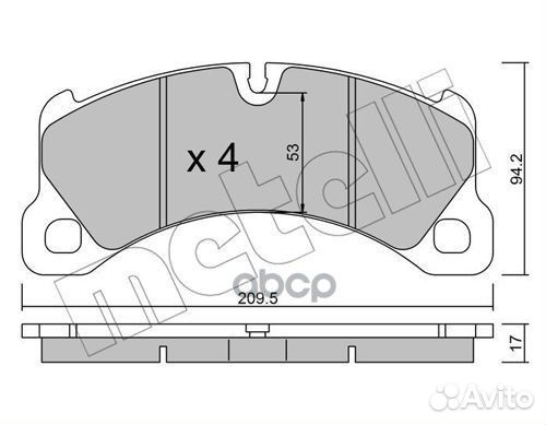 Колодки тормозные 22-0956-0 Metelli