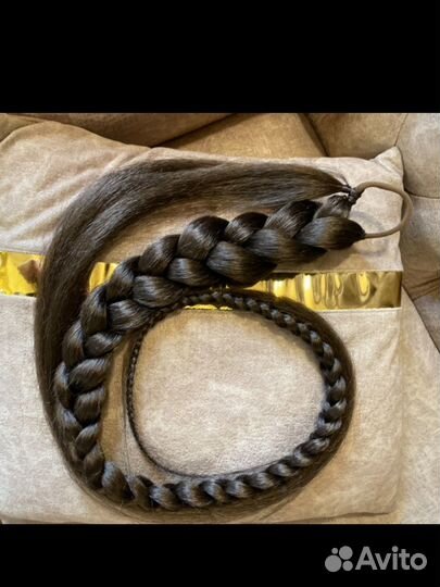 Хвост на резинке, накладной хвост шиньон, коса