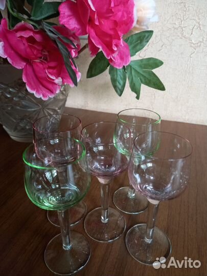 Фужеры цветное стекло СССР