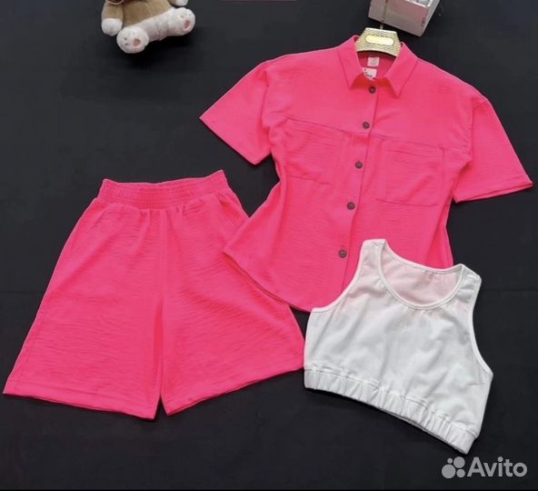 Летний костюм 3 в 1 для девочки 134-158