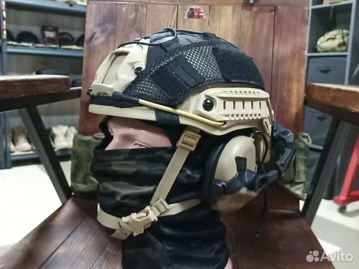 Баллистический шлем бр 2 с активными наушниками
