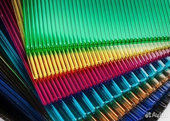 Сотовый поликарбонат цветной и прозрачный