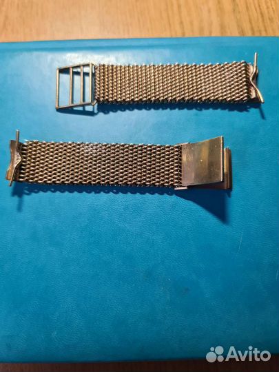 Браслет для часов серебро, позолота