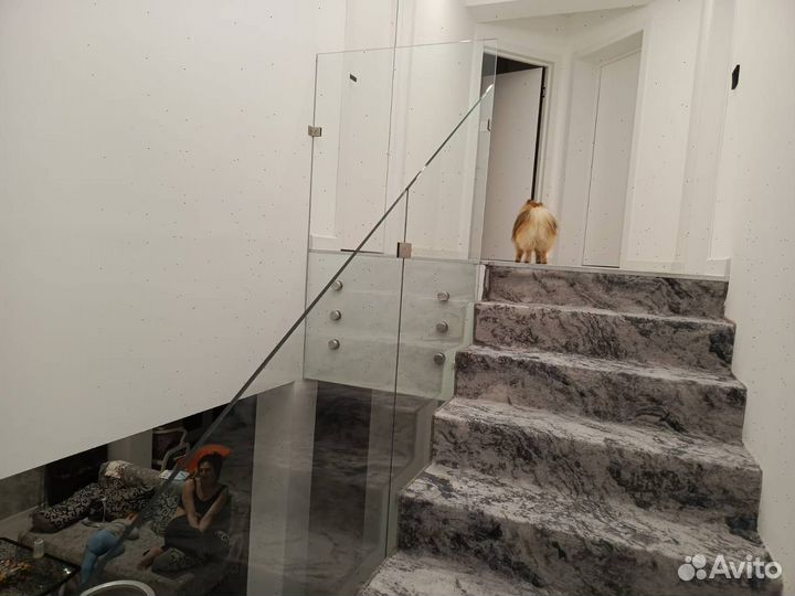 Лестничные ограждения из стекла Перила