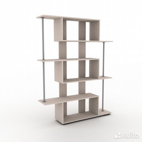 Стеллаж Эрсо-202c ясень шимо светлый деревянный по