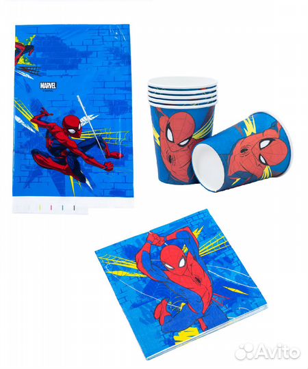Посуда одноразовая Человек Паук