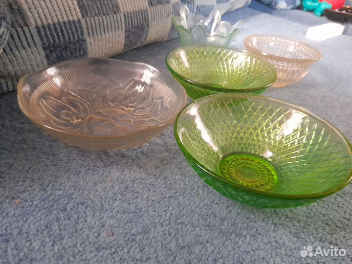 Посуда цветное стекло времен СССР