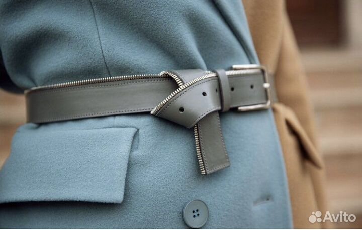 Кожаная баска-трансформер SRB серая