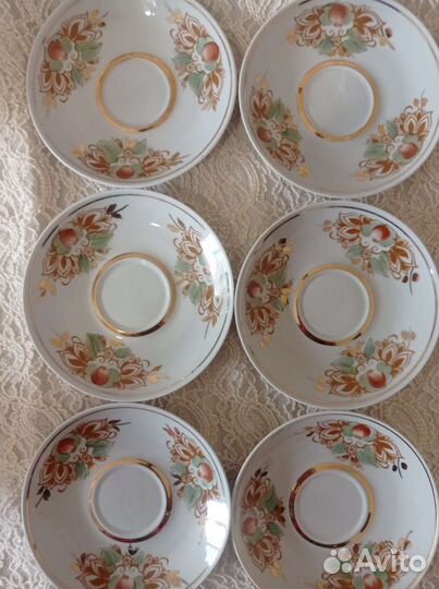 Чайный Кофейный сервиз СССР Полонский фарфоровый