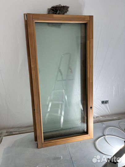 Остекление деревянными окнами