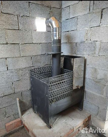 Печь для бани из 530 трубы