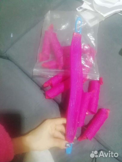 Новые бигуди с крючком спиральные 35 см