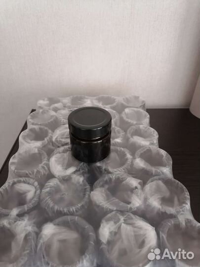 Банки с крышкой 100 мл янтарные