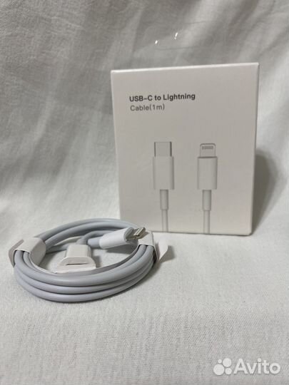 Зарядным кабелем USB-C to Lightning 1м