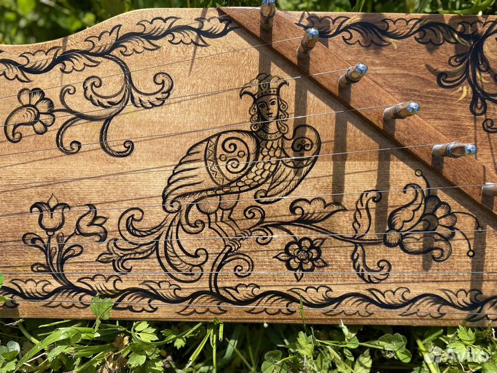 Гусли Авдоши 9 струнные с росписью