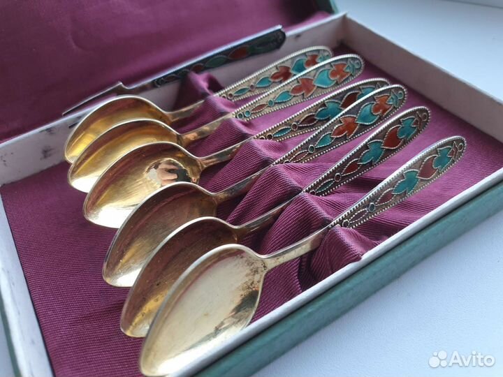 Ложки серебро позолота СССР