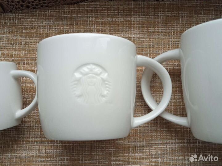 Белые кружки из кофейни : S 237 мл, (есть V G T D)