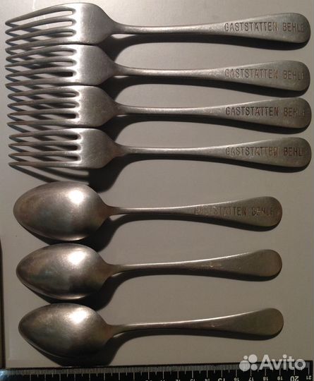 Ложка, вилка немецкая behle трофейная