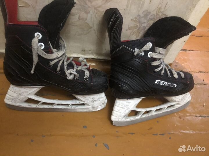 Коньки хоккейные детские 34 размер bauer