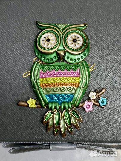 Гибкая брошь Сова на магните
