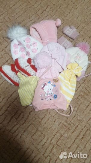 Шапка шлем для девочки зима