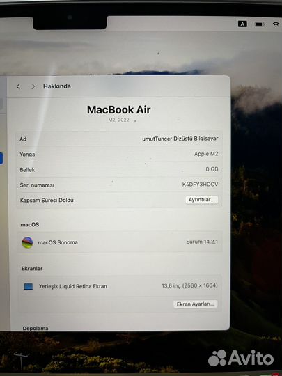 Macbook air m2