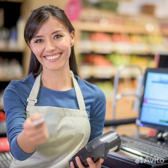 Кассир в супермаркет. мы обучим вас работе