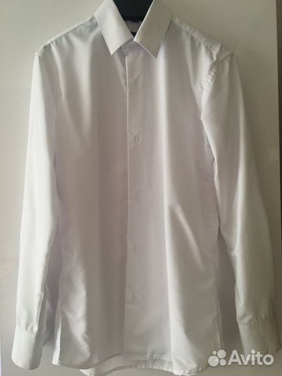 Рубашка белая на мальчика 128-134