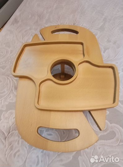 Винный столик из массива дуба и менажница