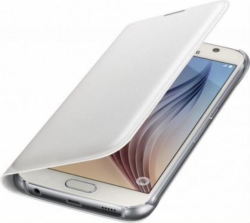 Оригинал Чехол Flip Wallet для Samsung S6 (белый)