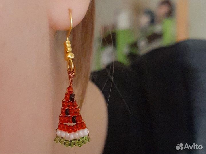 Сережки из бисера