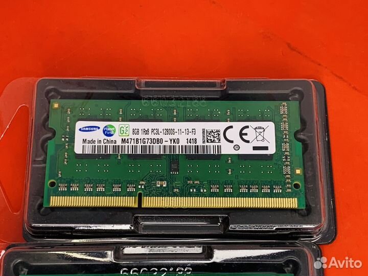 Озу DDR3L 8Gb sodimm Samsung 1600MHz новая