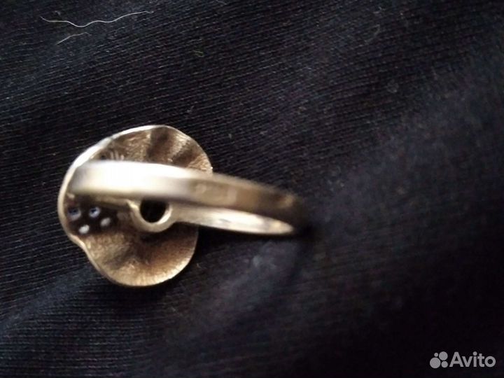 Кольцо винтаж СССР. 925 проба с звездой