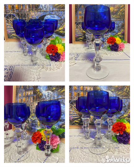 Винтажные фужеры времен СССР 6 шт