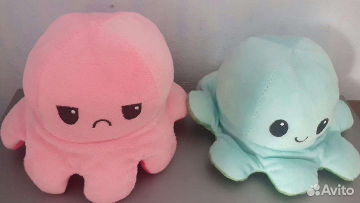 Мягкая игрушка осьминог-перевертыш 2 шт