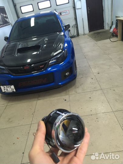 Subaru Impreza установка линз 3 дюйма в птф