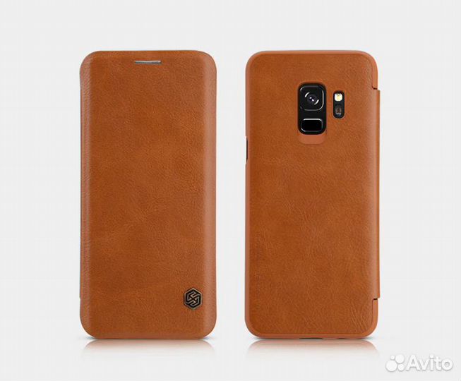 Кожаный Nillkin Чехол для samsung Galaxy S9 brown