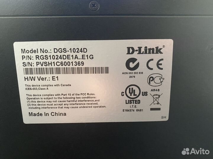 Коммутатор неуправляемый D-link DGS-1024D