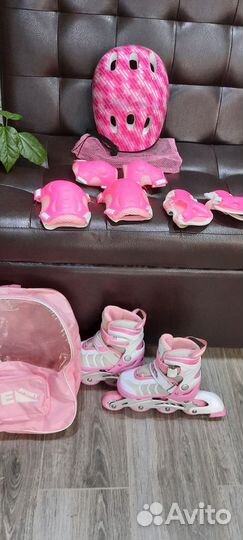 Детские раздвижные ролики и защита