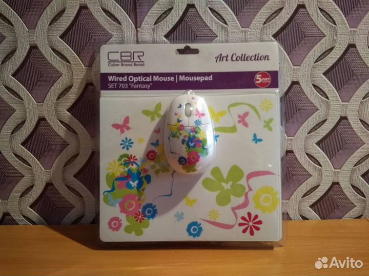 Мышь и коврик комплект дизайн 