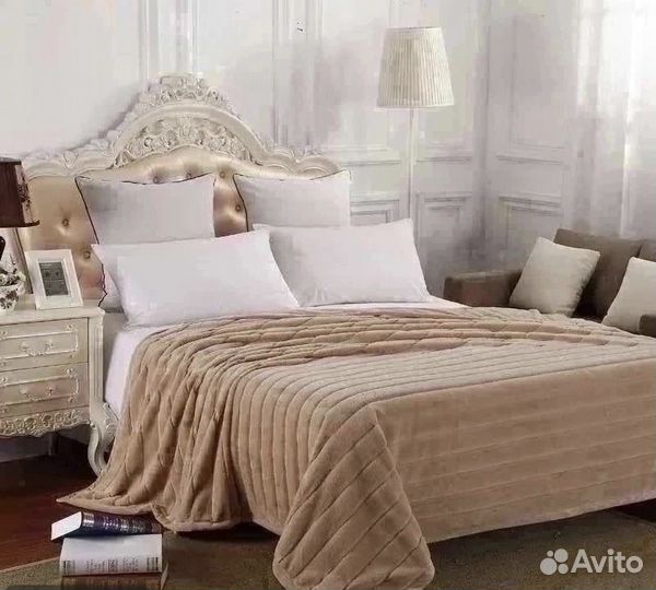 Меховой плед плед-покрывало 