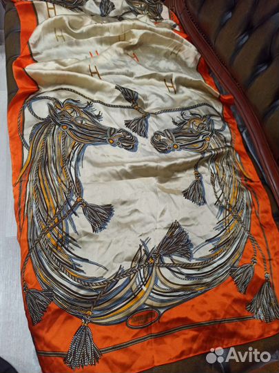 Палантины hermes шелк италия