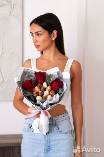 Букеты с клубники в шоколаде