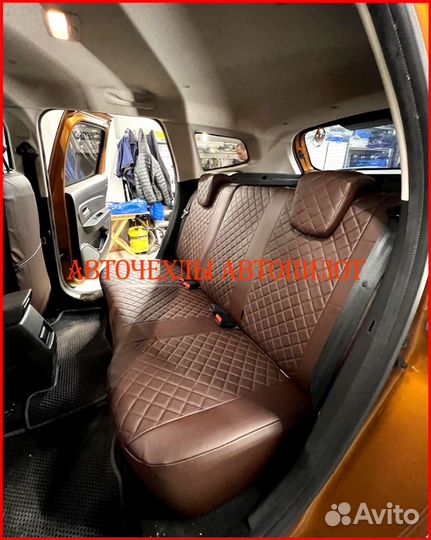 Чехлы Автопилот Renault Duster 2 из экокожи Ромб