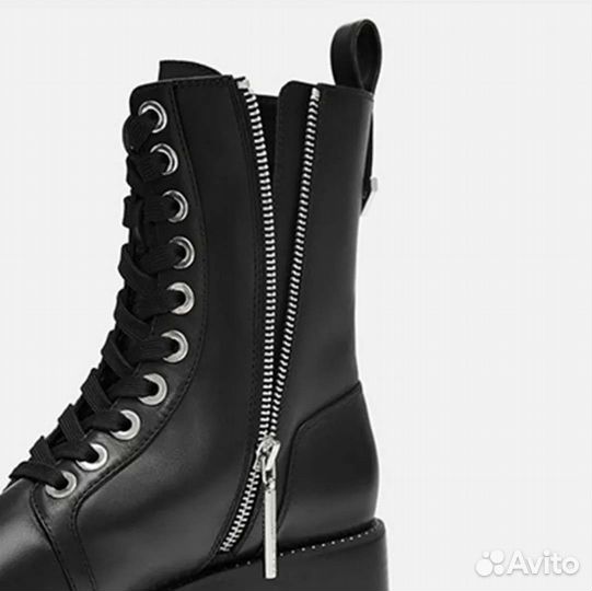 Кожанные ботинки Zara